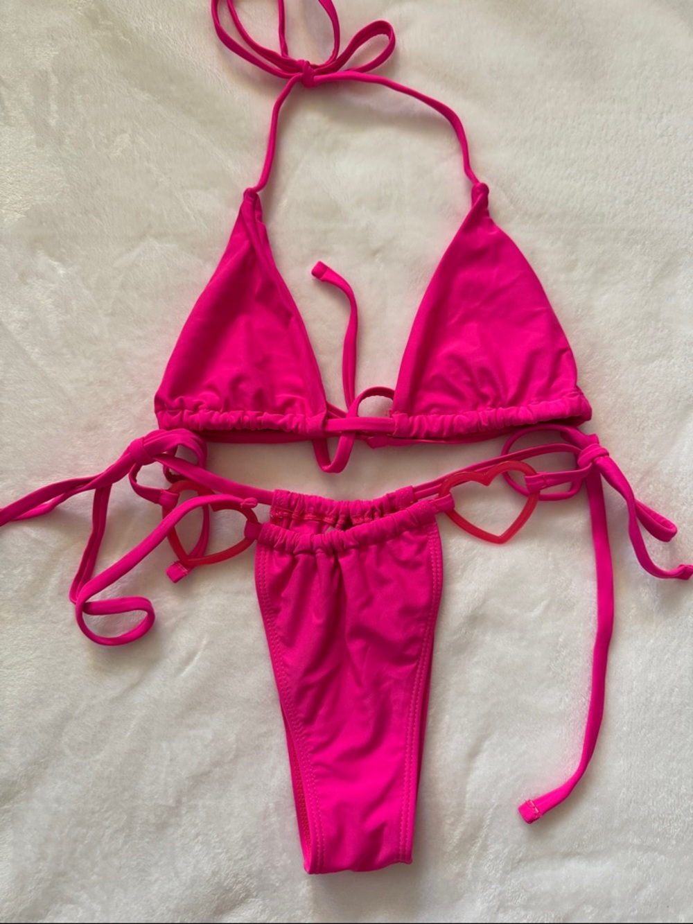 Hot Pink Heart Bikini Set